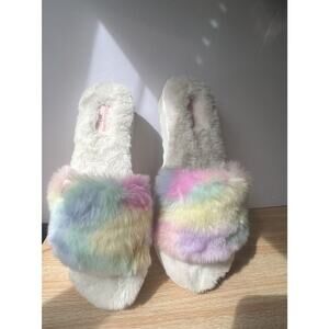 Koolaburra by UGG Womens Sandals 10M Fuzz-AH Faux Fur Pastel NWOB